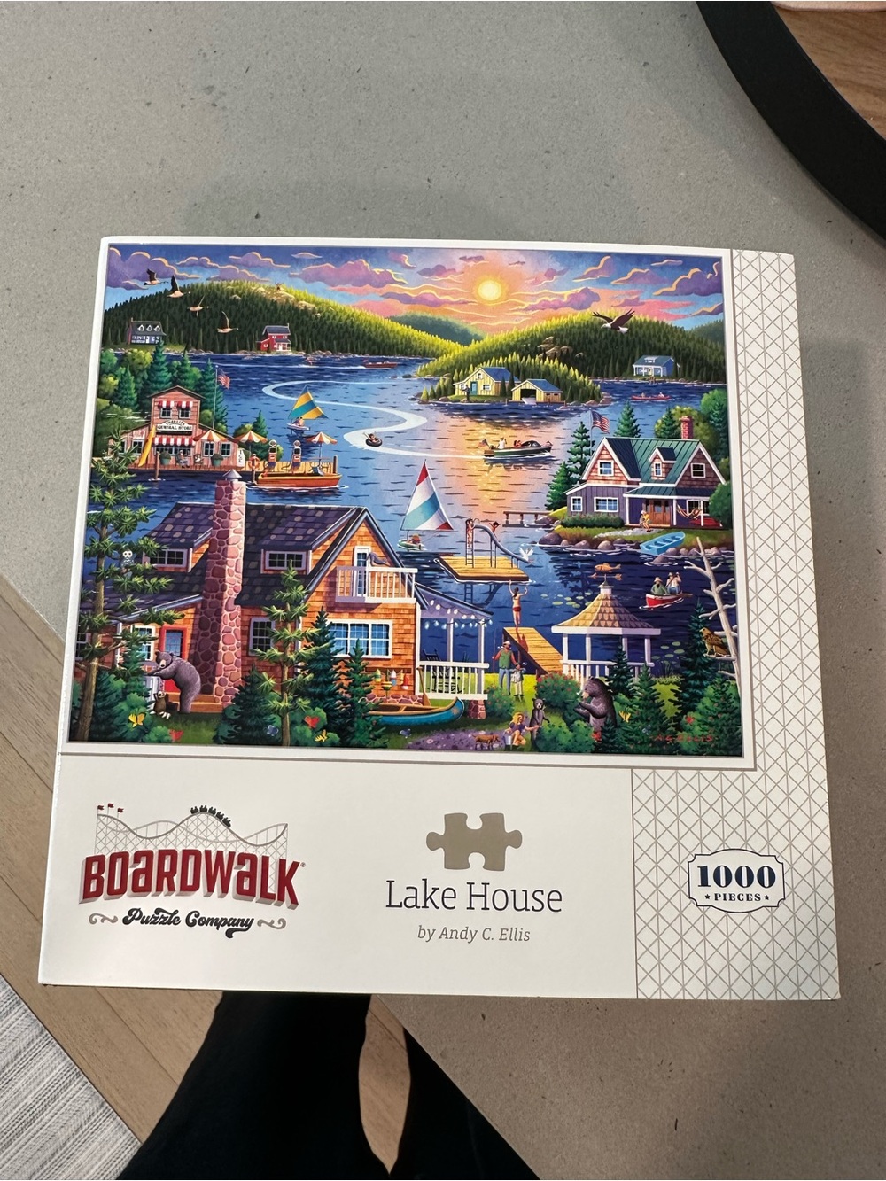 Boardwalk Lake House 1000 Piece Puzzle